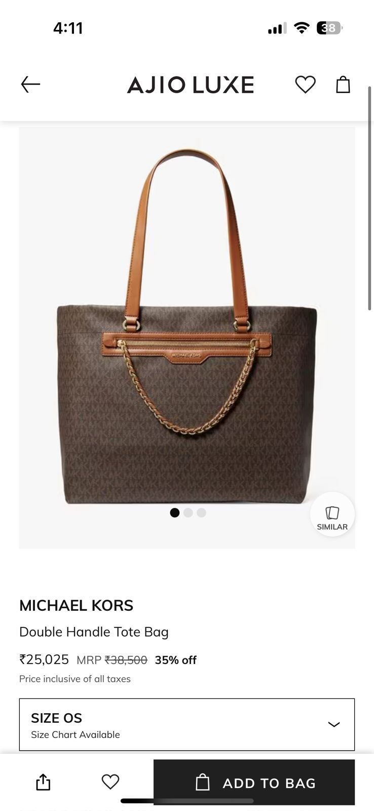 MICHAEL KORS ELLIOT LARGE TOTE