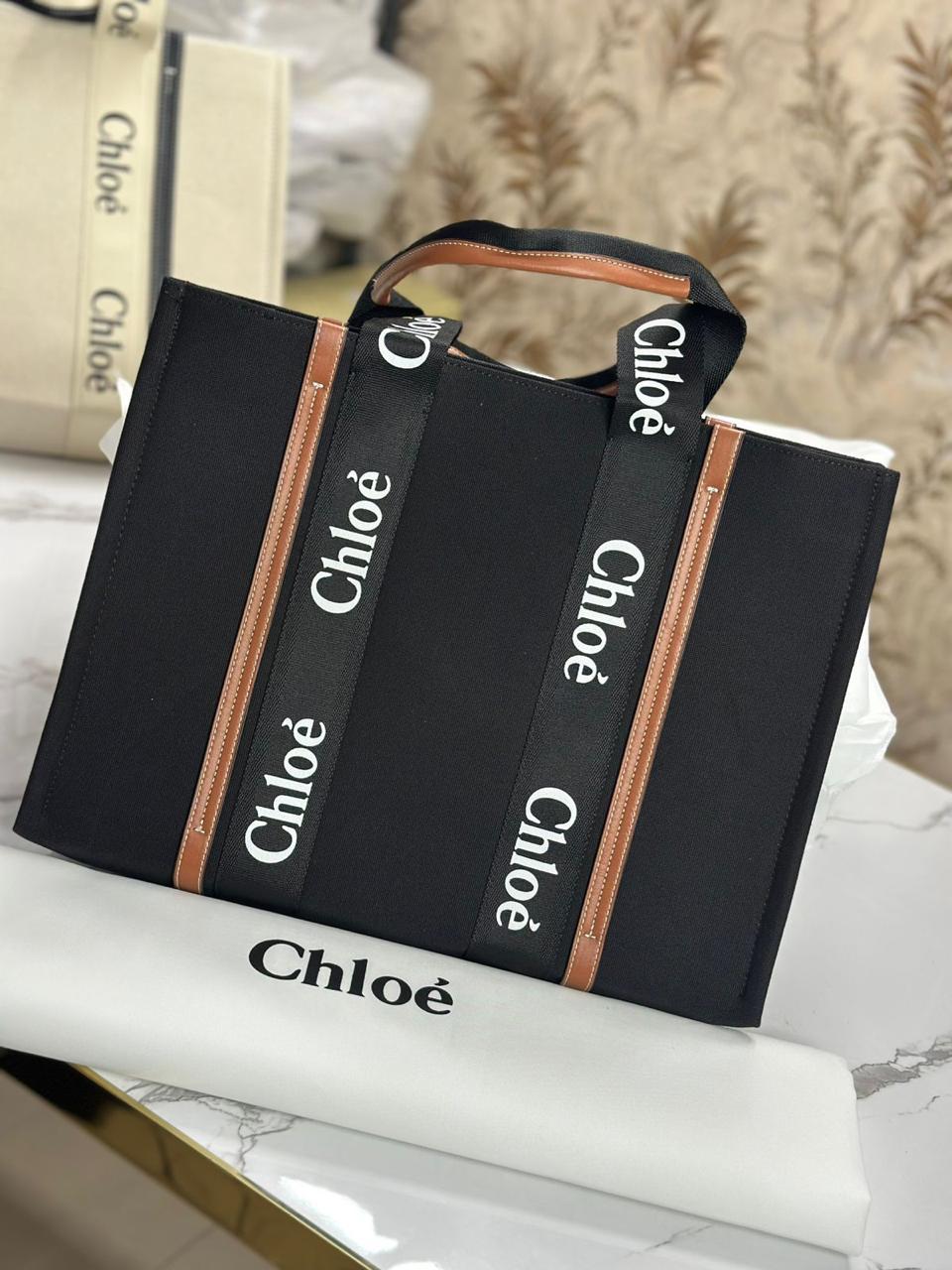 CHLOE WOODY TOTE BAG